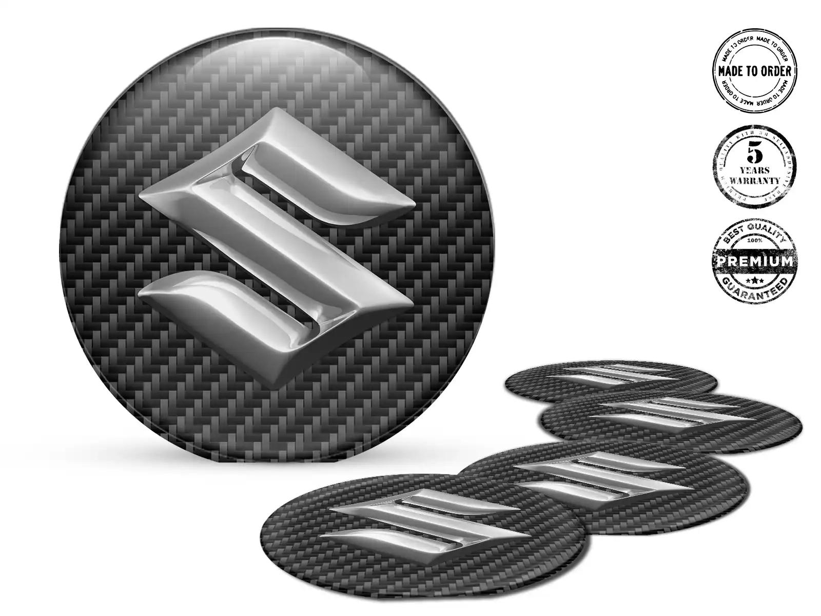 Suzuki Calcomanías de Aro Autos Emblemas de Rueda Elegante